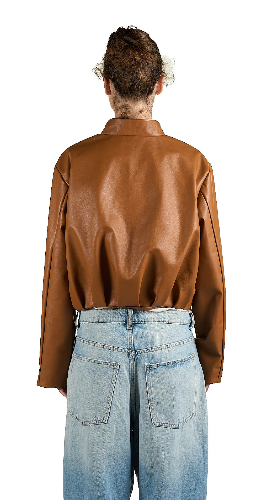 DANIELE BASTA LEATHER AND SILVER JACKET